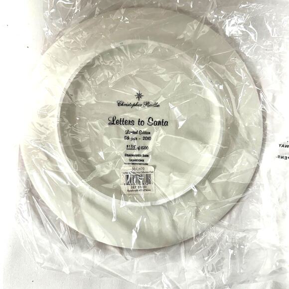 Christopher Radko “Letters to Santa” 2010 Collectors Plate 1135 of 1500-NEW! - Picture 6 of 8